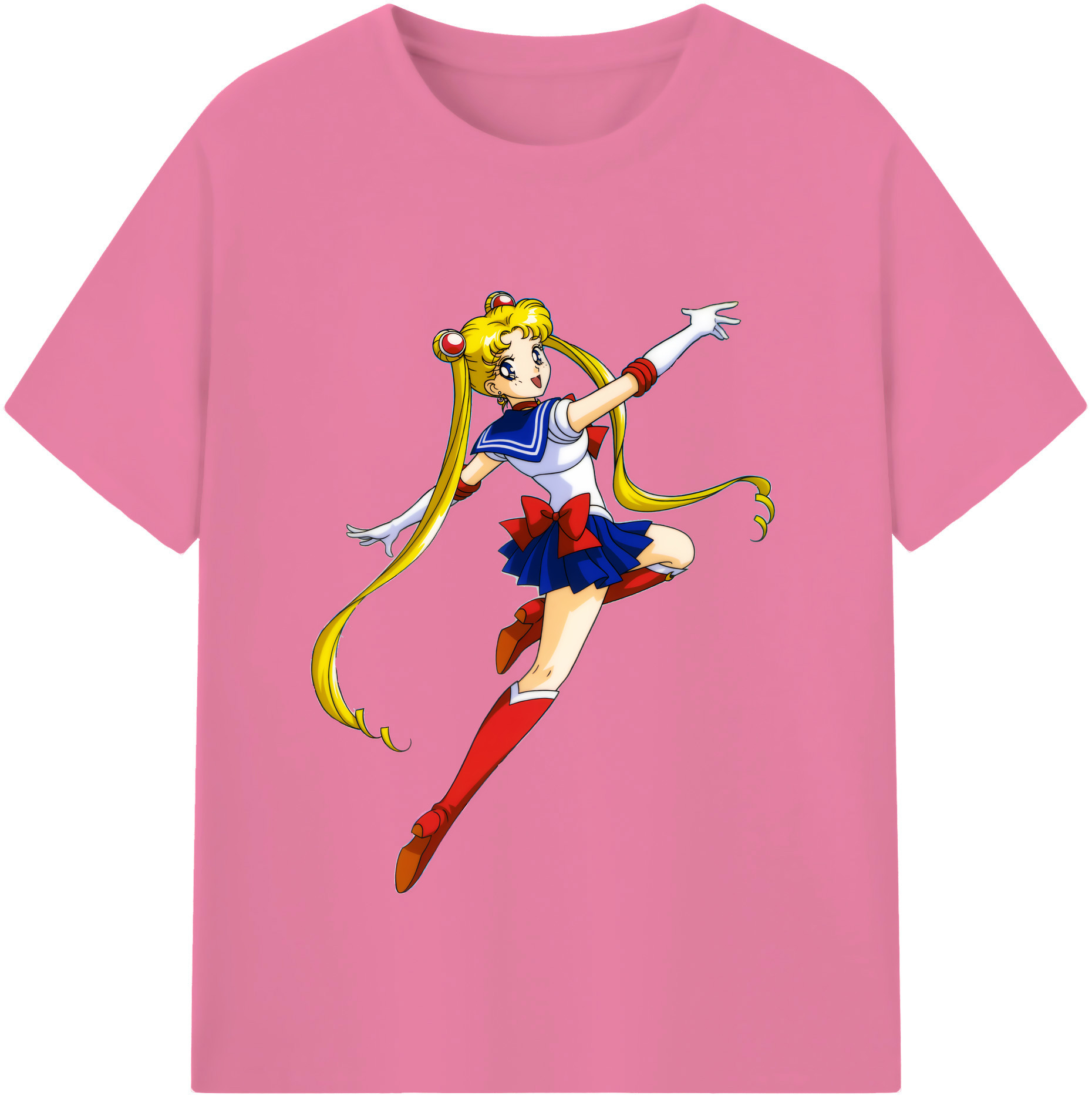（画像用） 美少女戦士セーラームーン 月野 うさぎ つきの うさぎ Sailor Moon Tsukino Usagi 綿100％半袖Tシャツ（フロントプリント）